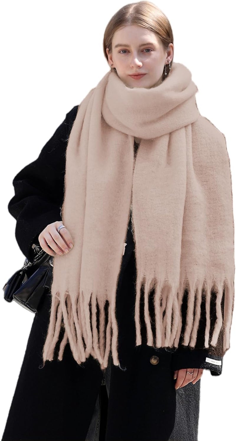 Wander Agio Winter Warm Scarf Long Pashmina Extra Large Shawls and Wraps for Women Large Blanket Scarves Solid - Image 1